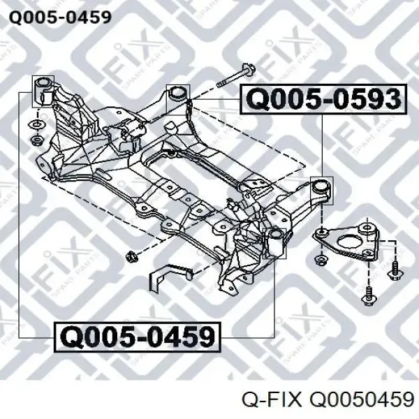Tuleja (poduszka) przedniej belki Q0050459 Q-fix