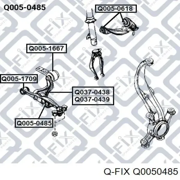Silentblock przedniego wahacza dolnego Q0050485 Q-fix
