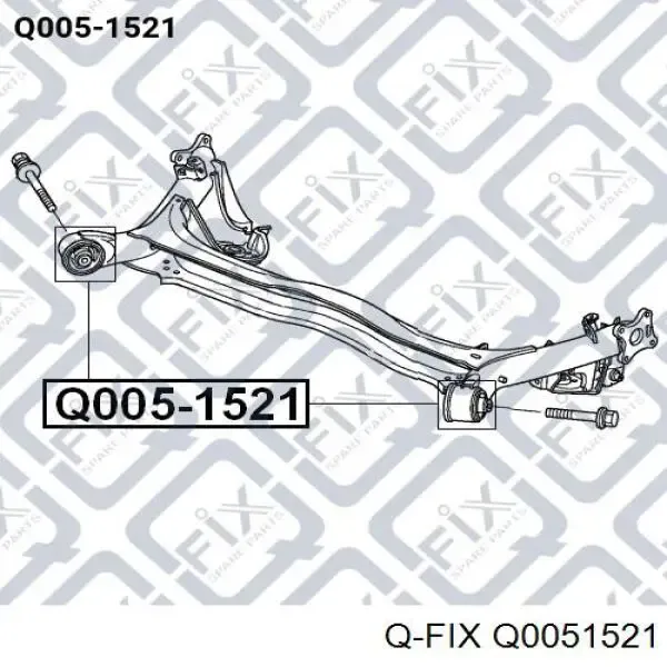 Silentblock tylnej belki Q0051521 Q-fix