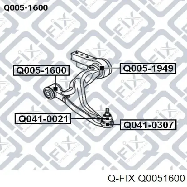 Silentblock przedniego wahacza dolnego Q0051600 Q-fix
