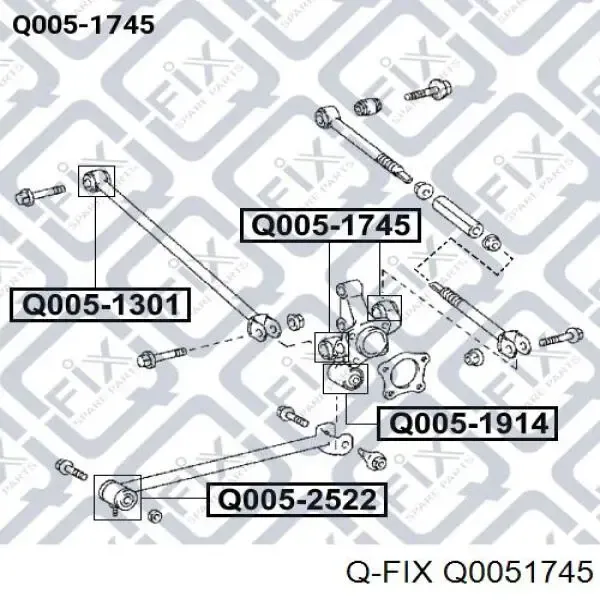 Silentblock czopu tylnego Q0051745 Q-fix