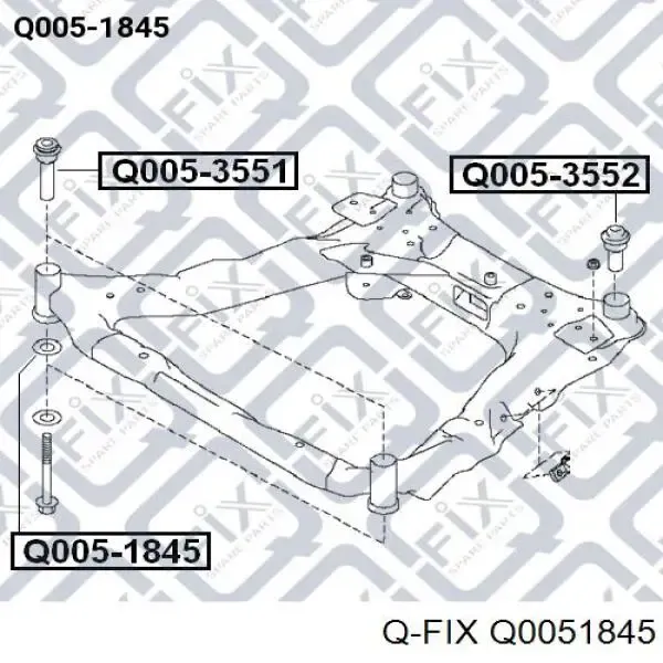Tuleja (poduszka) przedniej belki Q0051845 Q-fix