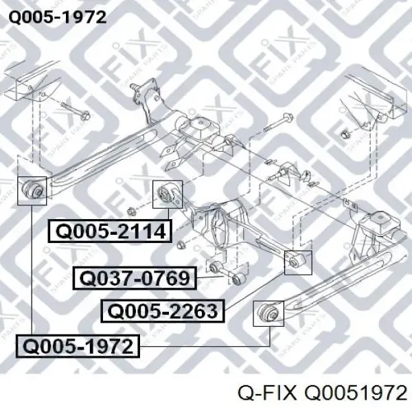 Silentblock tylnej belki Q0051972 Q-fix