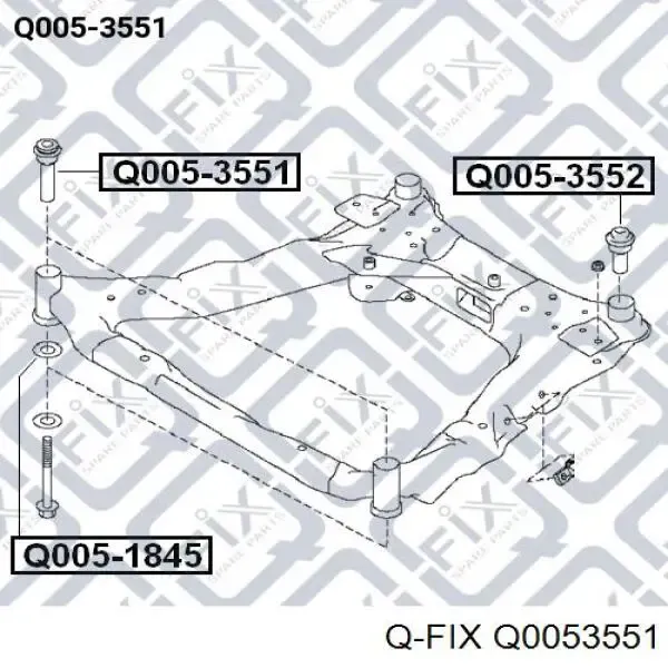 Tuleja (poduszka) przedniej belki Q0053551 Q-fix