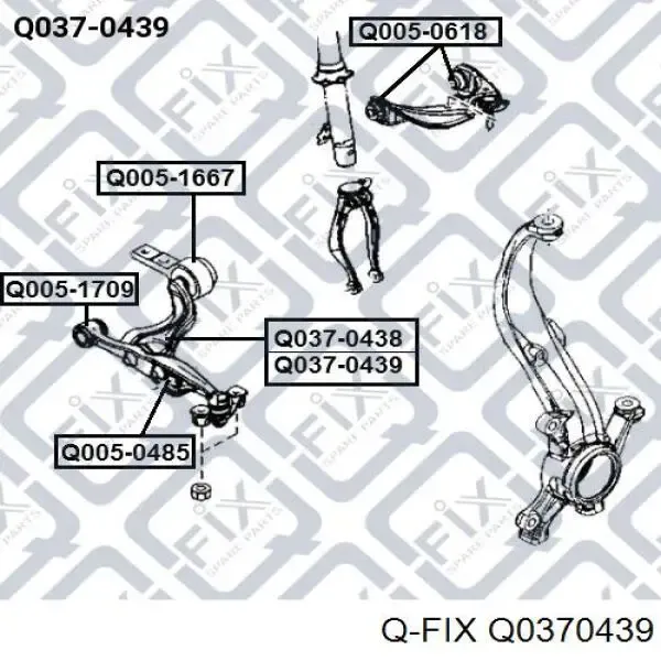 Wahacz zawieszenia przedniego dolny prawy Q0370439 Q-fix