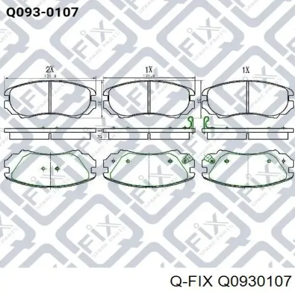 Klocki hamulcowe przednie tarczowe Q0930107 Q-fix