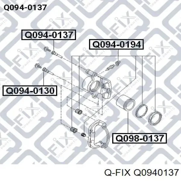 Prowadnica zacisku przedniego Q0940137 Q-fix