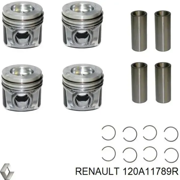 Tłok, komplet do jednego cylindru, STD 130038001400 NE/NPR