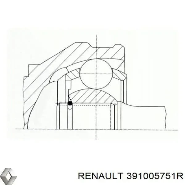 Przegub homokinetyczny zewnętrzny prawy przedni 391005751R Renault (RVI)