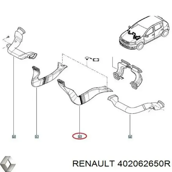 Tarcza hamulcowa przednia 402062650R Renault (RVI)
