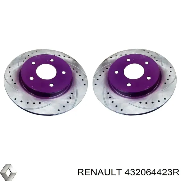 Tarcza hamulcowa tylna 432064423R Renault (RVI)