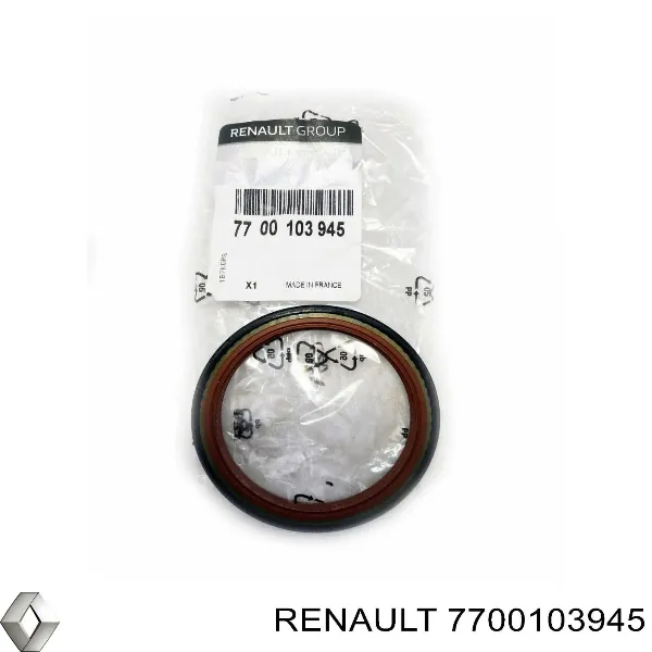 Uszczelniacz wału korbowego przedni 7700103945 Renault (RVI)