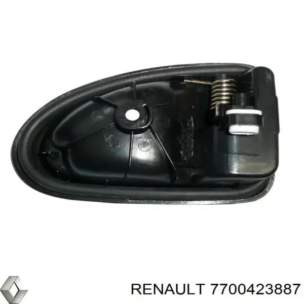 Klamka drzwi tylnych wewnętrzna lewa 7700423887 Renault (RVI)