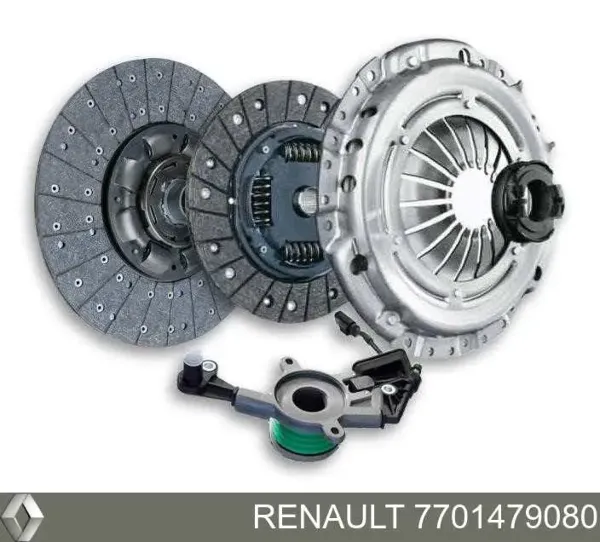 Zestaw sprzęgła (3 części) 7701479080 Renault (RVI)