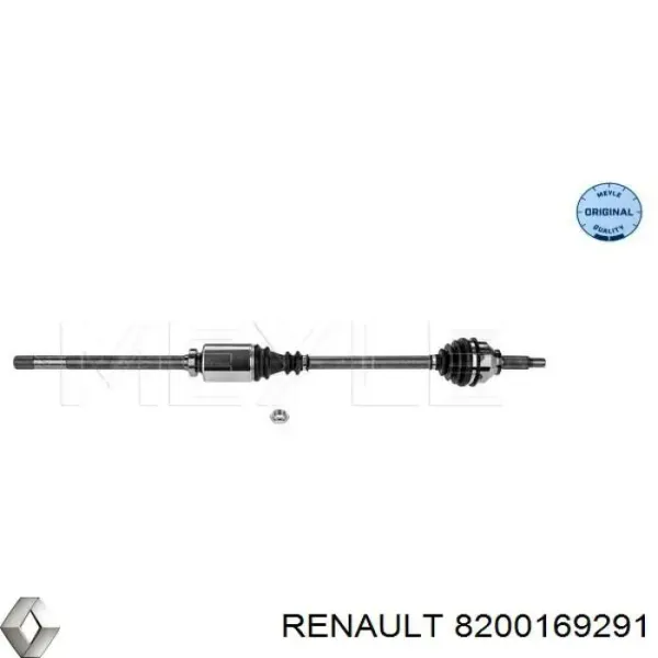 Półoś napędowa przednia prawa 8200169291 Renault (RVI)