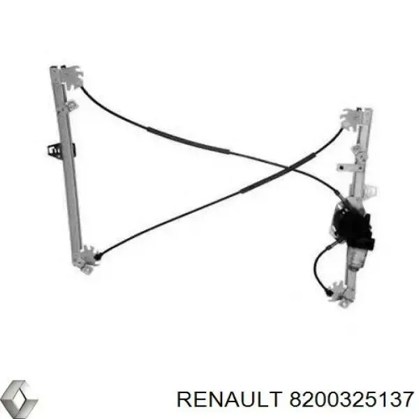Mechanizm podnoszenia szyby drzwi przednich prawych 8200325137 Renault (RVI)