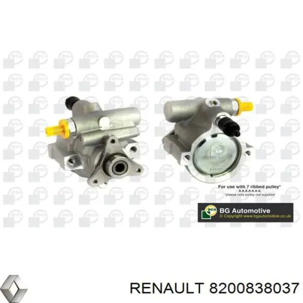 Pompa wspomagania hydraulicznego kierownicy 8200838037 Renault (RVI)