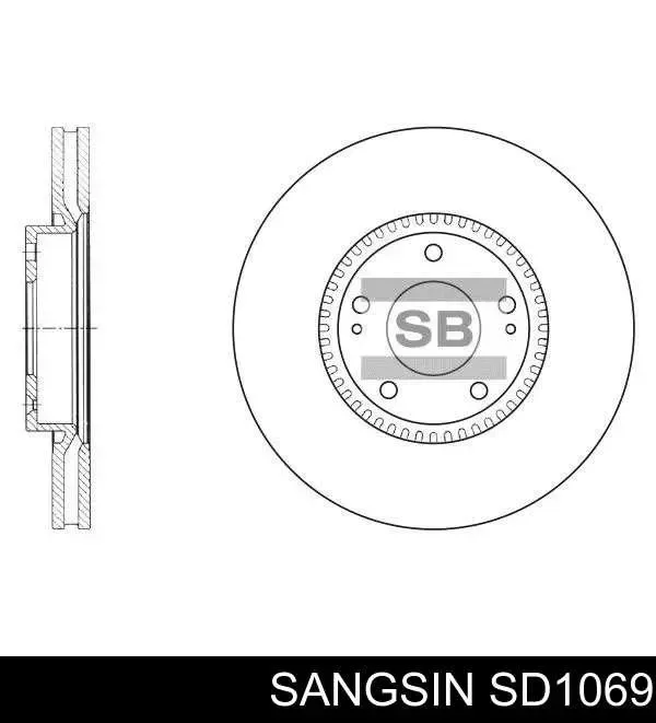 Tarcza hamulcowa przednia SD1069 Sangsin