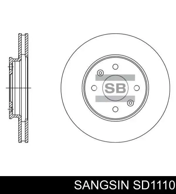 Tarcza hamulcowa przednia SD1110 Sangsin