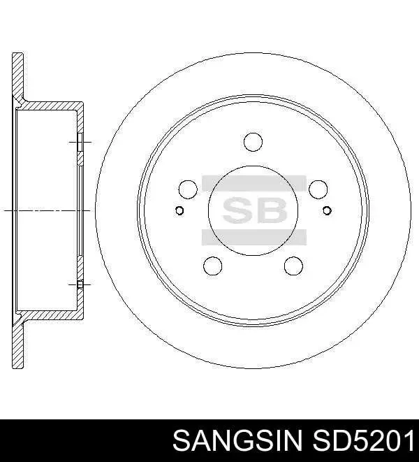 Tarcza hamulcowa tylna SD5201 Sangsin