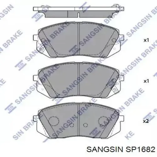 Klocki hamulcowe przednie tarczowe SP1682 Sangsin