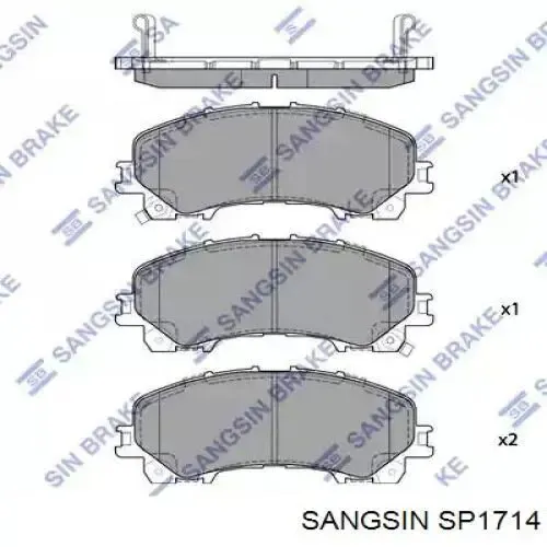 Klocki hamulcowe przednie tarczowe SP1714 Sangsin