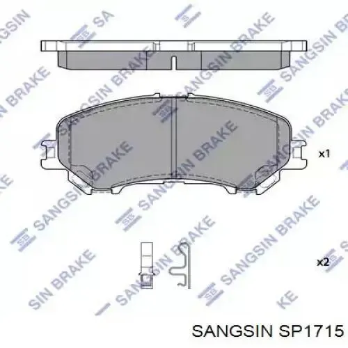Klocki hamulcowe przednie tarczowe SP1715 Sangsin