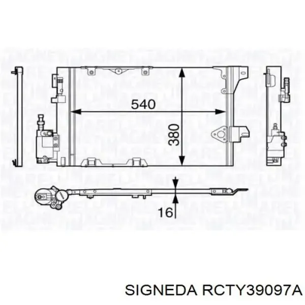 Chłodnica klimatyzacji RCTY39097A Signeda