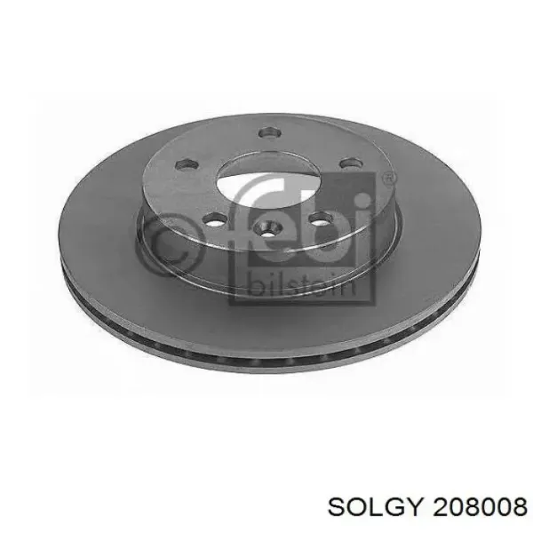 Tarcza hamulcowa przednia 208008 Solgy