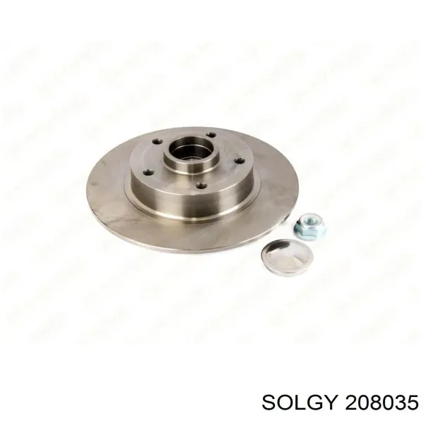 Tarcza hamulcowa tylna 208035 Solgy
