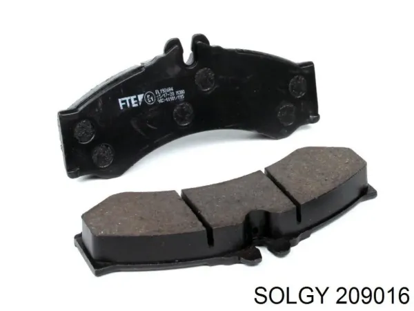 Klocki hamulcowe przednie tarczowe 209016 Solgy