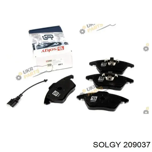 Klocki hamulcowe przednie tarczowe 209037 Solgy