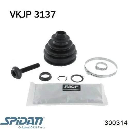 Osłona przegubu homokinetycznego półosi przedniej zewnętrzna 300314 GKN-Spidan