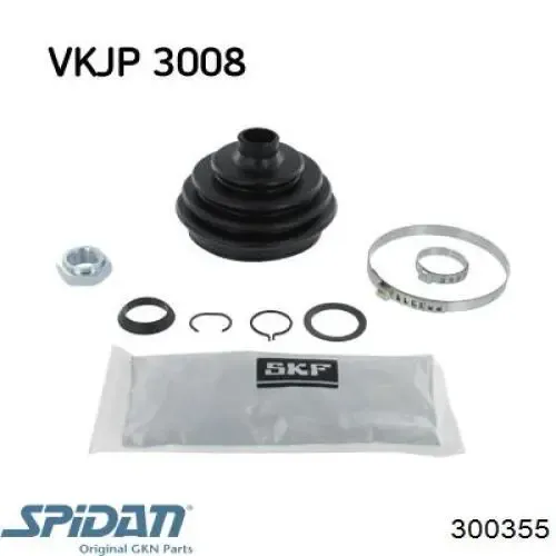 Osłona przegubu homokinetycznego półosi przedniej zewnętrzna 300355 GKN-Spidan