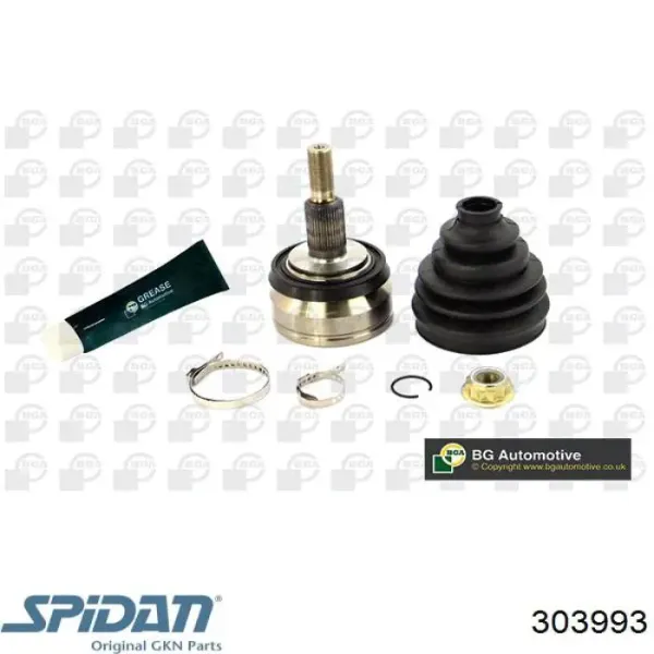 Przegub homokinetyczny przedni zewnętrzny 303993 GKN-Spidan