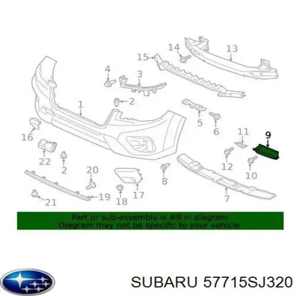 Wspornik zderzaka przedniego prawy 57715SJ320 Subaru