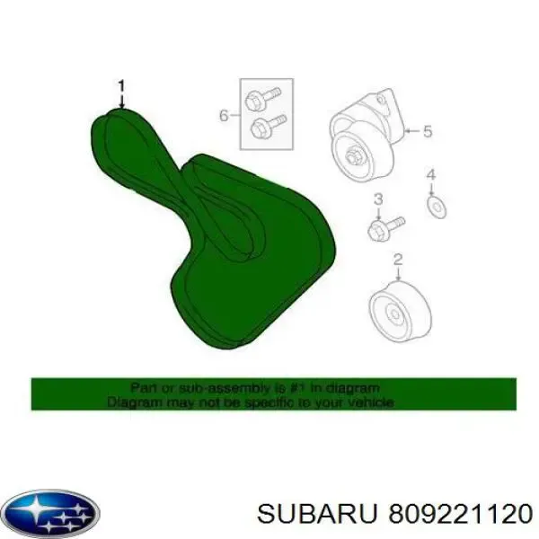 Pas napędowy mechanizmów 809221120 Subaru