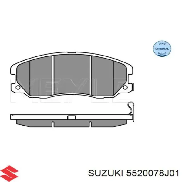 Klocki hamulcowe przednie tarczowe 5520078J01 Suzuki