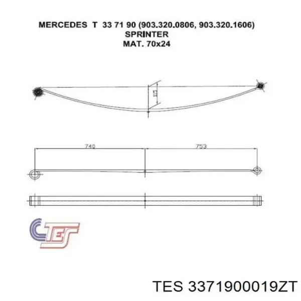 Resor tylny 3371900019ZT TES