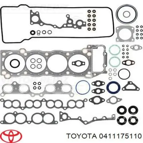Zestaw uszczelek silnika pełny 0411175111 Toyota
