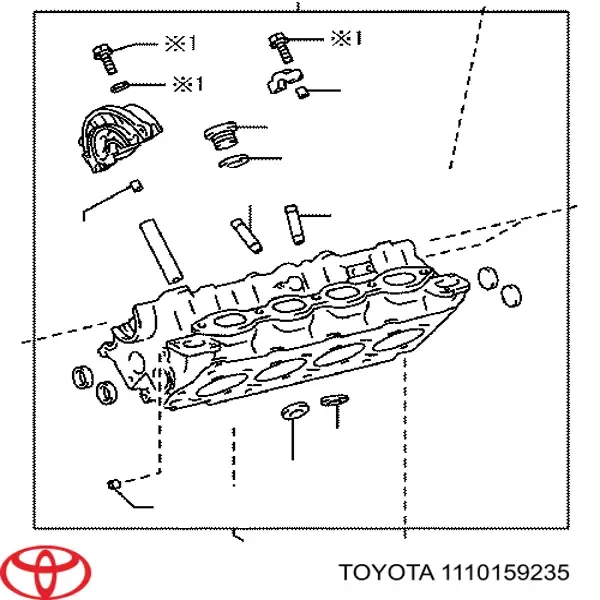 Głowica cylindrów 1110159235 Toyota