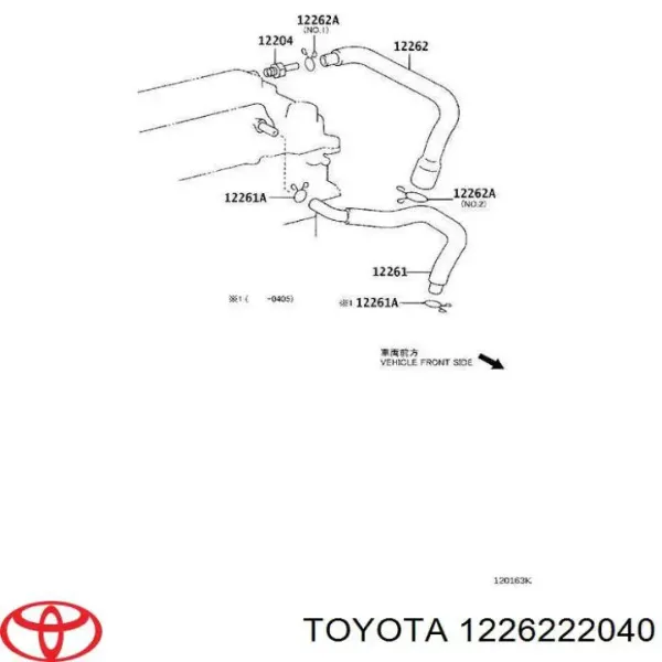 Króciec wentylacji kadłuba (separatora oleju) Toyota Avensis I T22