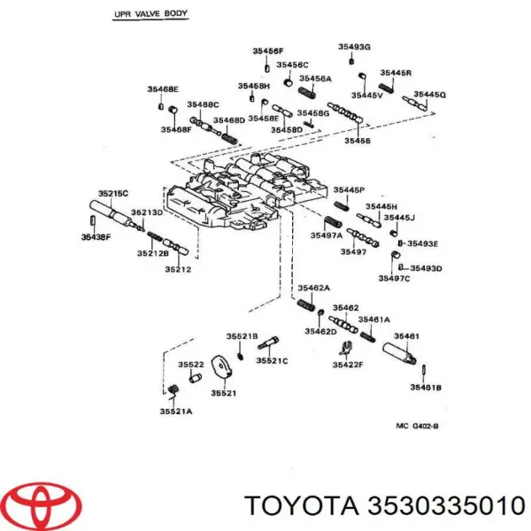 Filtr automatycznej skrzyni biegów 3530335010 Toyota
