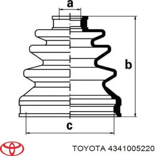 Półoś napędowa przednia prawa 4341005220 Toyota