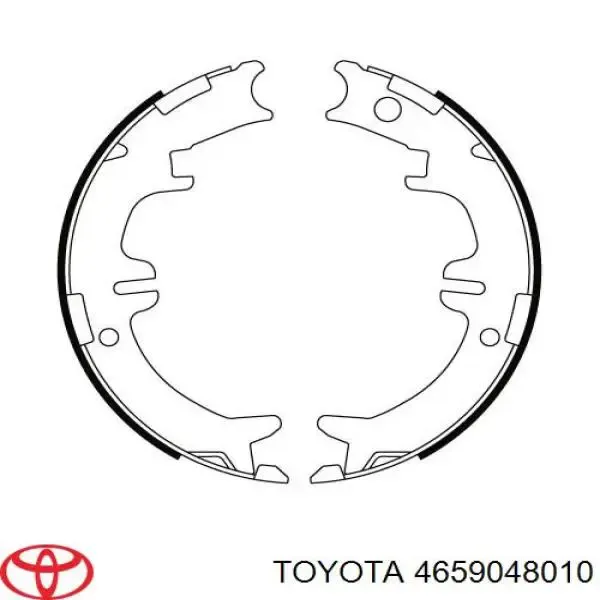 Klocki hamulca ręcznego 4659048010 Toyota