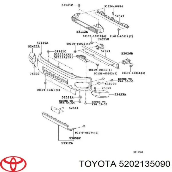 Wzmocnienie zderzaka przedniego Toyota Fj Cruiser GSJ1