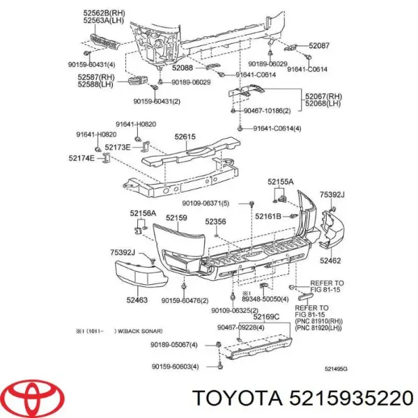 Zderzak tylny Toyota Fj Cruiser GSJ1