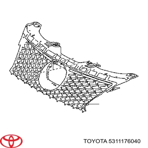 Atrapa chłodnicy 5311176040 Toyota