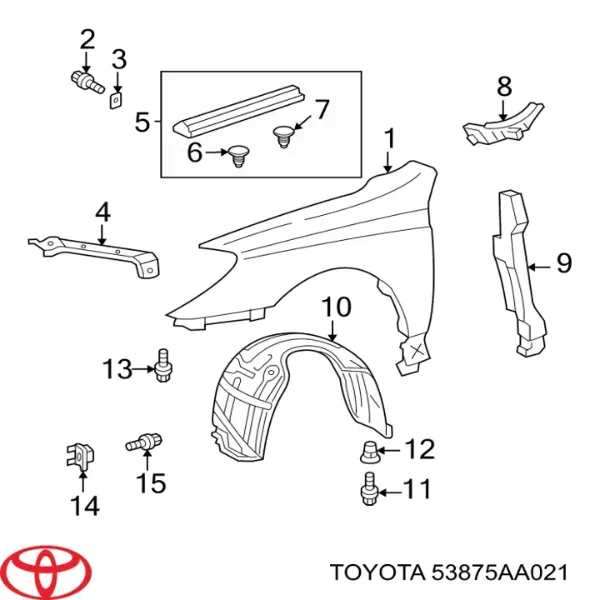 Nadkole błotnika przedniego prawe Toyota Solara V3