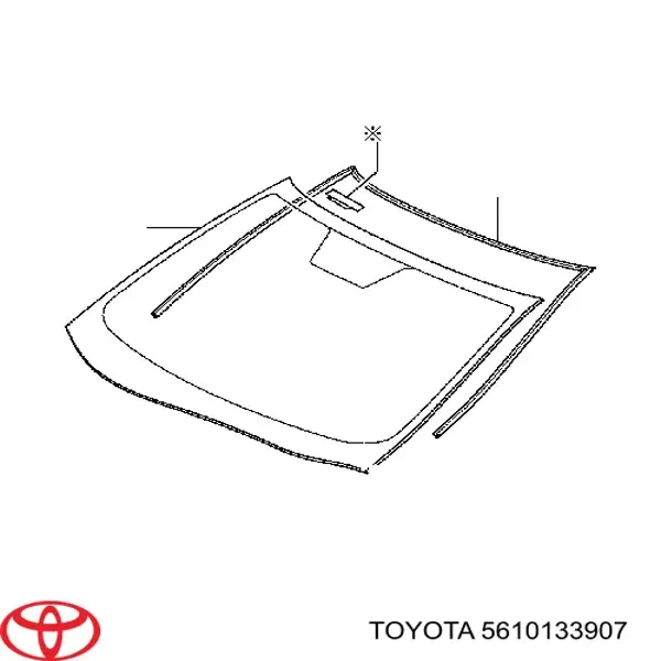 Szyba przednia 5610133907 Toyota